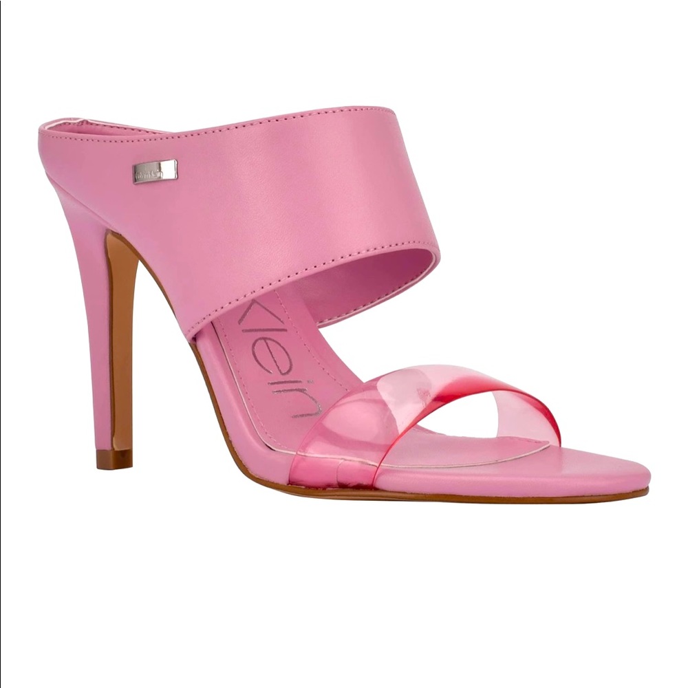 New Pink Calvin Klein Heel Slippers